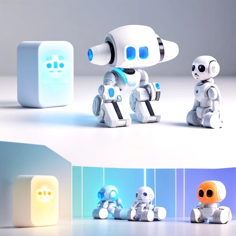 Enfant jouant avec un jouet IA